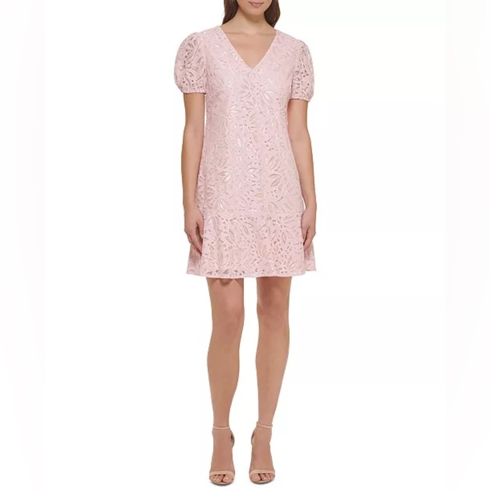Kensie Pink Lace Mini Dress